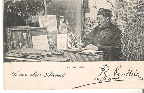 Cpa Le Piocheur Pretre . Le Mée, À Mes Chers Abonnés