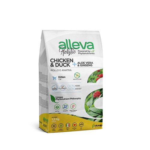 Croquette Sans Céréales Pour Chaton Aux Poulet Et Canard, Aloe Vera Et Ginseng 1,5 Kg