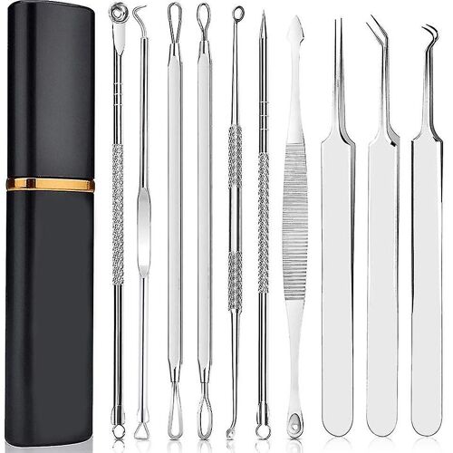 Blackhead Remover Pimple Popping Tool Kit 10pcs Professional Pimple Comedone Extractor Popper Tool Acne Removal Kit