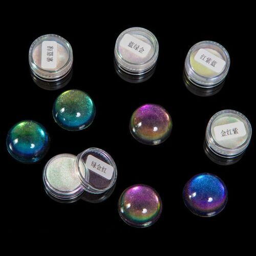 Résine Époxyde Magique Caméléon Miroitante Nacrée, Pigment Arc-En-Ciel, Poudre Colorante, Gomme À Paillettes, Cire Végétale Pour Bijouterie, Kit De Fabrication, 5 Couleurs