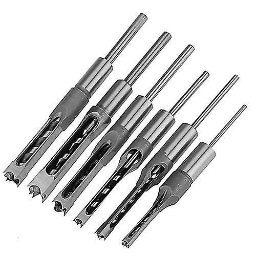 6pcs Foret Mche Bois En Acier Foret Scie Mortaiser Outil De Travail Du Bois 6,35 Mm / 8 Mm / 9,5 Mm / 12,7 Mm / 14 Mm / 16 Mm