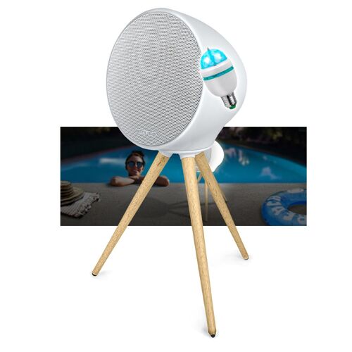 Enceinte portable Muse ML-655 BT, 100W, sur Batterie, Bluetooth, LED Color -IPX4, Resistance aux projections d'eau, Light DIAMS