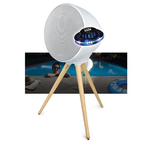 Enceinte portable Muse ML-655 BT, 100W, sur Batterie, Bluetooth, LED Color - IPX4, Resistance aux projections d'eau, Light OVNI