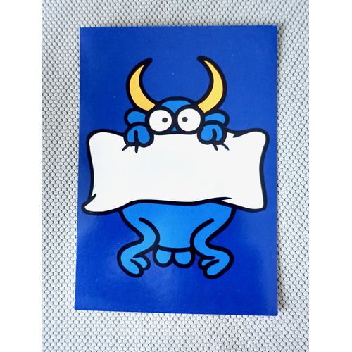 Carte Postale Illustrateur Taureau Craintif "Je Crois Qu'Il Y A Quelqu'Un Sous Le Lit". Mikel Urmeneta, Fabrique Kukuxumusu Pampelune, Navarre, Espagne. Collection:Numéro G 186 .Cp Humour