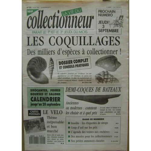 La Vie Du Collectionneur   N°20   6 Aout 1992: Les Coquillages