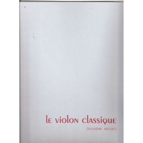Le Violon Classique 2ème Recueil