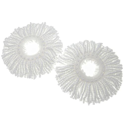vhbw 2x Serpillères remplacement pour Leifheit 52094 pour balai nettoyant - Tête de rechange, microfibre, blanc