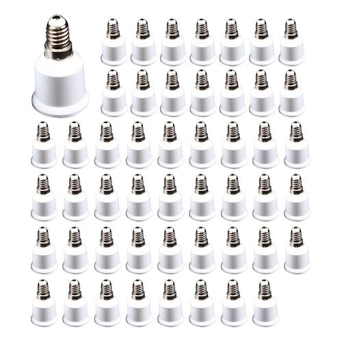 50pcs Ampoule Ampoule Convertisseur Installation Facile Installation Pratique Simple Et Sans Tracas E14 Vers E27 Adaptateur