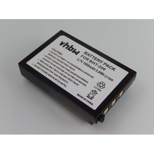 vhbw Batterie compatible avec Nippon BHT-200, BHT-400, BHT-300, DS22L1-G, DS22L1-D scanner de code-barre POS (1600mAh, 3,7V, Li-ion)