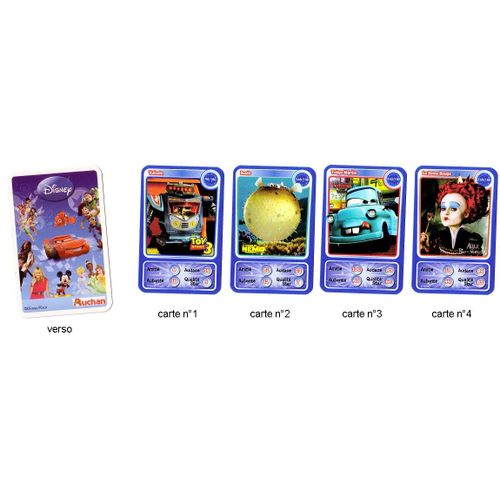 Lot De 4 Cartes Disney (+ 2 Bonus)