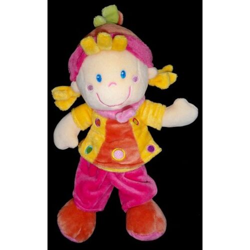 Doudou Fillette Fille Poupée Mots D'enfants Peluche  Leclerc Siplec 30 Cm