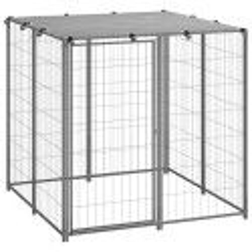 Chenil Argenté 110x110x110 Cm Acier