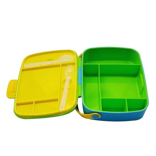 Frame Plastic Lunch Box Portable Lunch Box With Spoon Fork Lunch Box Sealed -keeping Box B