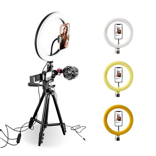 Trépied Vlogging Kit Et Livestreaming Avec Anneau Lumineux Vlog 550 De Wi-light