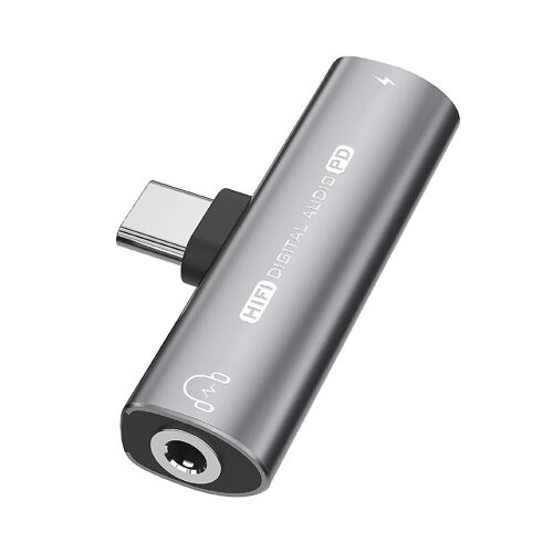 2in1 Usb Type-c To Usb C/3.5mm Earphone Adapter Headphone Dac Audio Converter 32bit/384khz Digital
