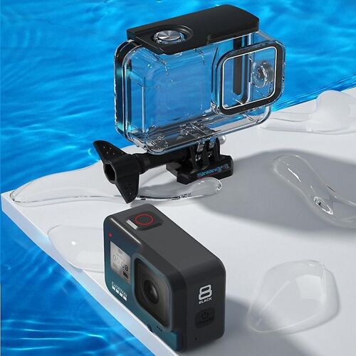 60 mètres Couverture de protection sous-marine Gopro Hero 8 Noir Étanche Shell Case Gopro 8 Touch Submarine Diving Screen Protectors Case