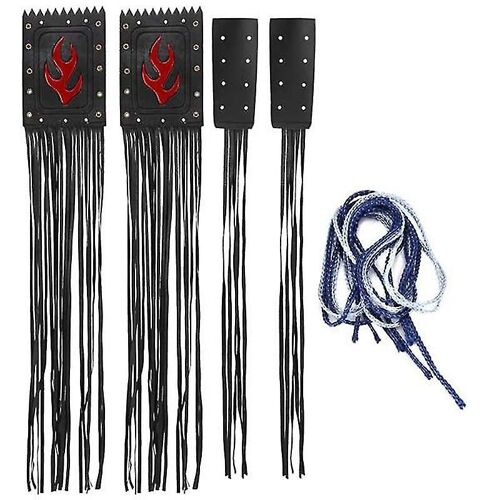 2024 4pcs/Set Universal Pu Motorcycle Handlebar Tassel Fringe Grip Cover Lever Cover For Victory Cruiser