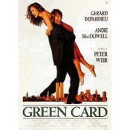 Green Card - Peter Weir - Gérard Depardieu - Andie Mac Dowell - Affiche De Cinéma Pliée 60x40 Cm Environ