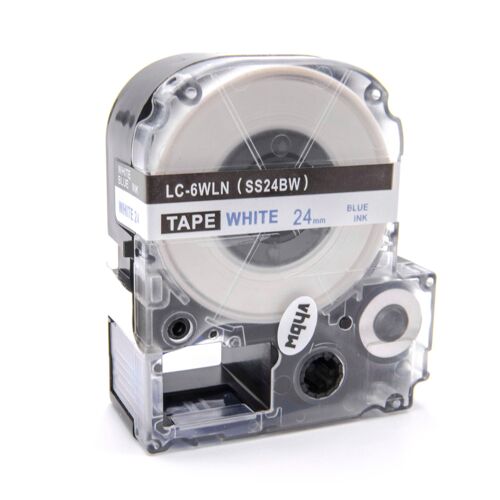 vhbw Ruban compatible avec Epson LabelWorks LW-1000P, LW-600P imprimante d'étiquettes 24mm Bleu sur Blanc
