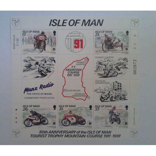 Ile De Man, Bloc-Feuillet Course Moto
