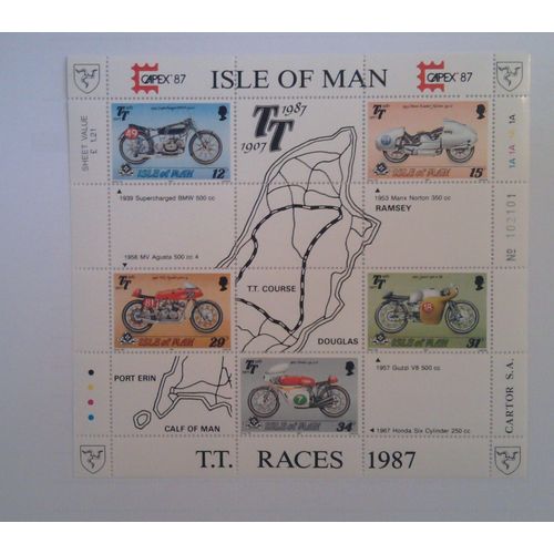 Ile De Ma, Bloc-Feuillet Course Moto