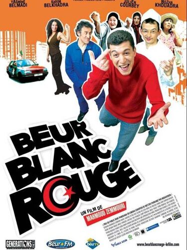 Beur Blanc Rouge - Véritable Affiche De Cinéma Pliée - Format 120x160 Cm - De Mahmoud Zemmouri Avec Yasmine Belmadi, Karim Belkhadra,  Julien Courbey, Nozha Khouadra, Aymen Saïdi - 2006