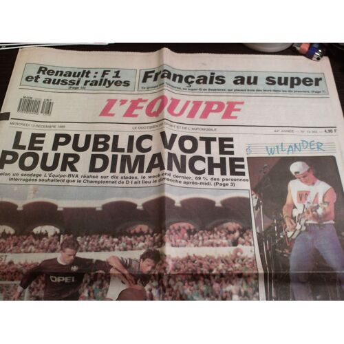 Equipe (L') N° 13562 Du 13/12/1989