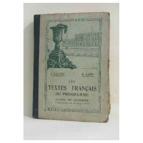 Les Textes Français Du Programme Classe De Cinquième Prgramme 30 Avril 1931