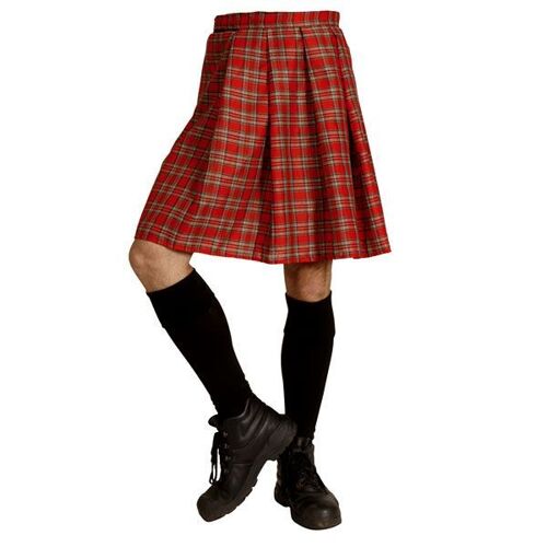 Kilt Jupe Écossaise Tartan Rouge 60cm Homme