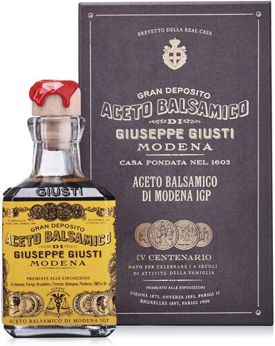 Vinaigre Balsamique De Modène Igp - 4 Médailles D Or ""Quarto Centenario"" Cubes En Boîte De 250 Ml