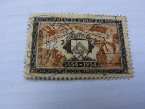 Timbre Du Tricentenaire Du Rattachement De Stenay N° 987  Oblitéré(Place De La République Et Armoiries)