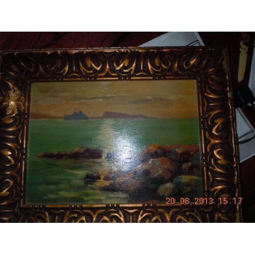 Peiture Huile Sur Panneau Encadree Signee