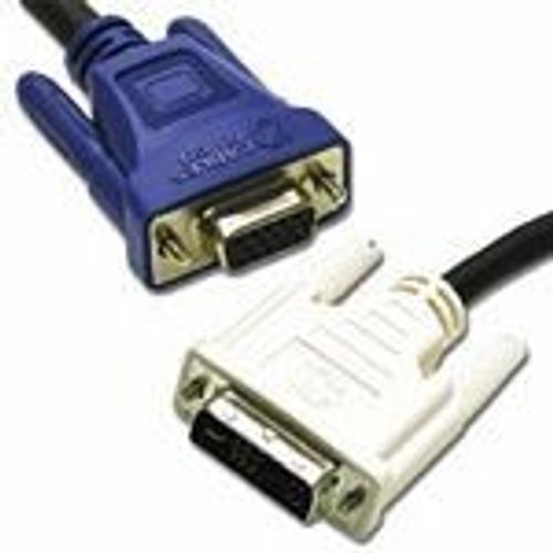 C2G 2m DVI-A Male to HD15 VGA Female Analogue Extension Cable VGA (D-Sub) Noir