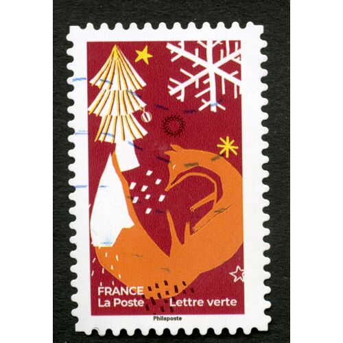 Timbre Oblitéré Renard, France, La Poste, Lettre Verte