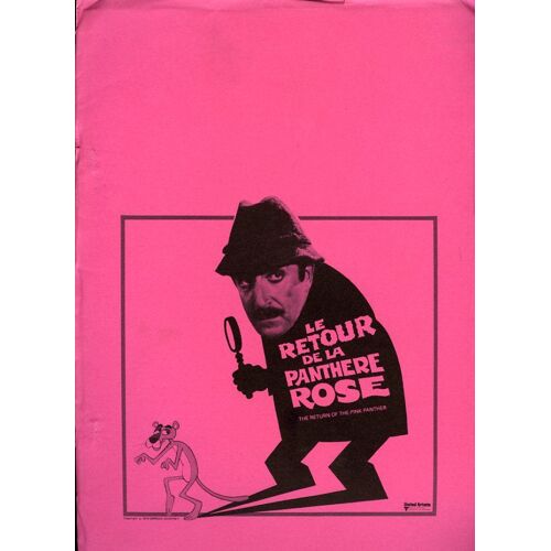 Le Retour De La Panthère Rose, Dossier De Presse, Blake Edwards, Peter Sellers, Christopher Plummer