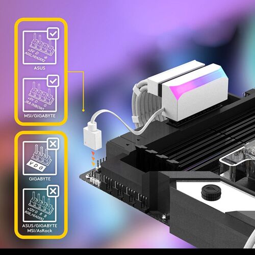 connecteur d'alimentation électrique 24 broches à 90 degrés, adaptateur, pièces d'ordinateur, 5V, 3 broches, ARGB, montage DIY