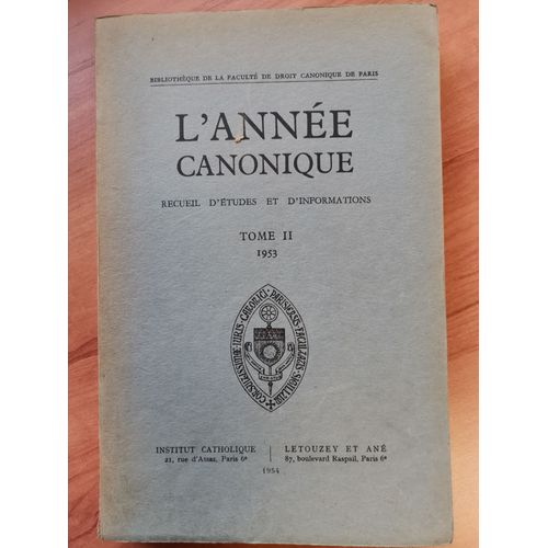 L'année Canonique Tome 2 - 1953