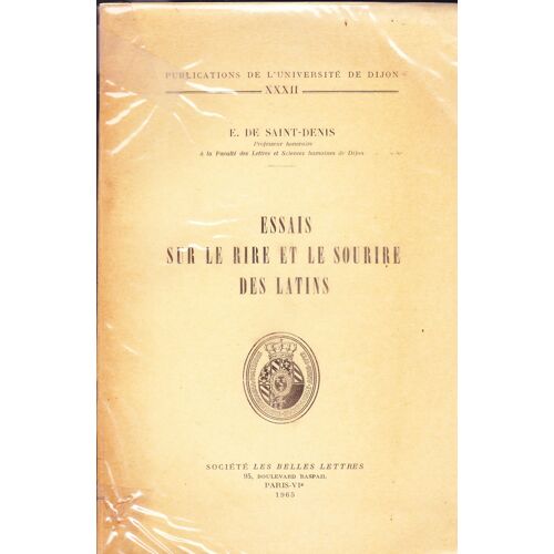 Essai Sur Le Rire Et Le Sourire Des Latins