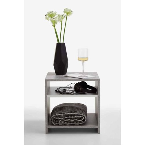 Paris Prix - Table D'appoint Design "Dlind" 39cm Gris