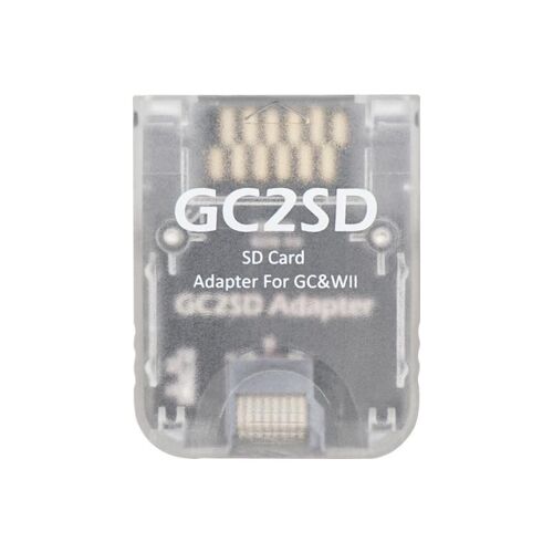 Adaptateur De Carte Gamer Pour Console De Jeu Wii, Lecteur De Carte Questiontf, Sd2sp2, Noir, Gc2sd