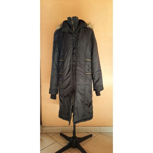 Manteau Femme Long Noir Missy, Femme, L/40