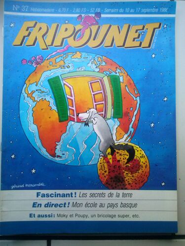 Fripounet N°37 1986 ,Les Secrets De La Terre ,Mon École Au Pays Basque