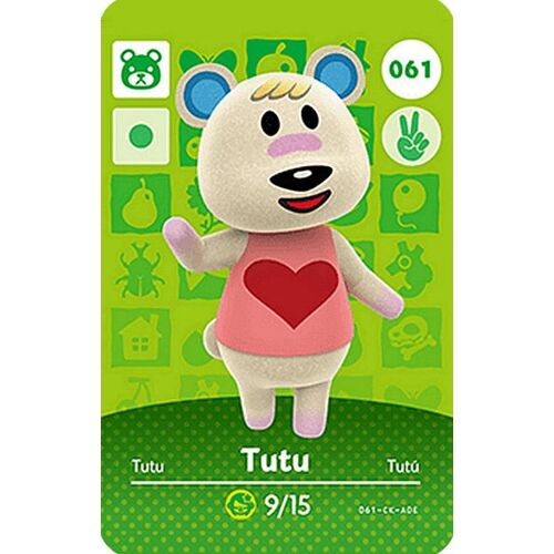 Carte Nfc Amiibo Animal Crossing New Horizons Serie 1, Compatible Avec Nintendo Switch/Lite/Wii U/3ds - Tutu 061