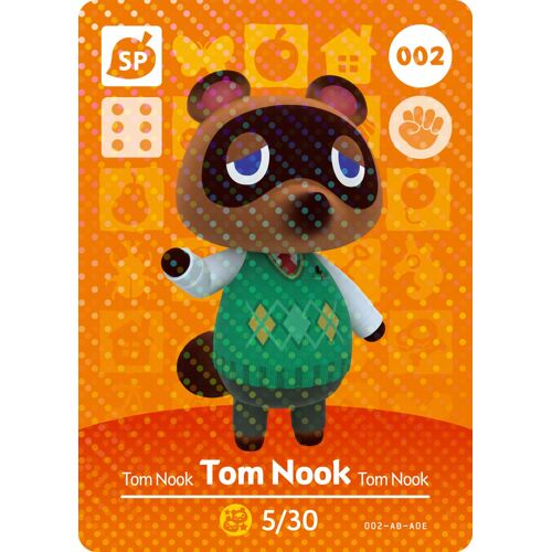 Carte Nfc Amiibo Animal Crossing New Horizons Serie 1, Compatible Avec Nintendo Switch/Lite/Wii U/3ds - Tom Nook 002
