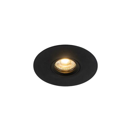 Qazqa Moderne Spot Encastrable Moderne Noir 12 Cm - Buco Aluminium Noir Rond / Luminaire / Lumiere / Éclairage / Intérieur / Salon / Cuisine Gu10 Max. 1 X 50 Watt