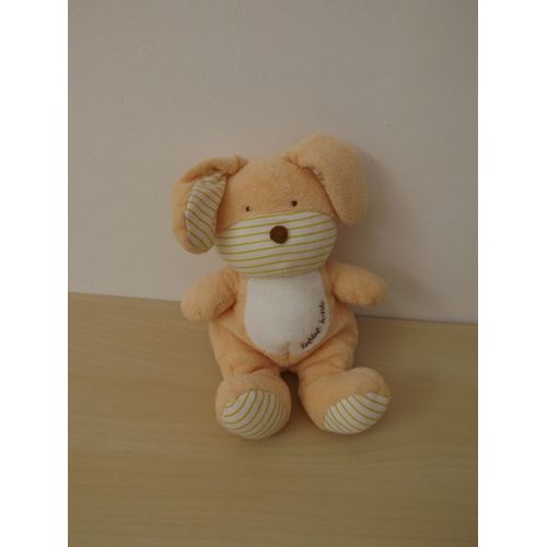 Doudou Chien Lapin Jaune Orangé Bébé Kim Kimbaloo