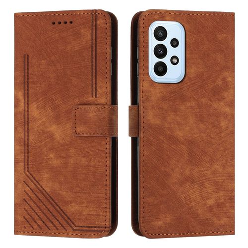 Coque Pour Samsung Galaxy A52,Etui De Samsung Galaxy A52 Premium En Cuir Pochette Protection,Étui Pour Samsung Galaxy A52 Portefeuille Rabat Clapet Case,Marron