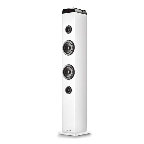 Tour de son Ngs SKYCHARMPROWHITE Puissance 50W, Fonction d'appairage multiple, Bluetooth, USB, Entrée Optique, Entrée Microphone