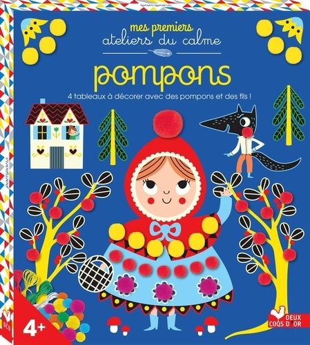 Pompons - 4 Tableaux À Décorer Avec Des Pompons Et Des Fils !