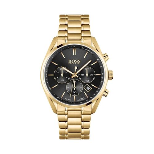Montre Homme Hugo Boss Champion 1513848 Bracelet Acier Doré Jaune 44mm